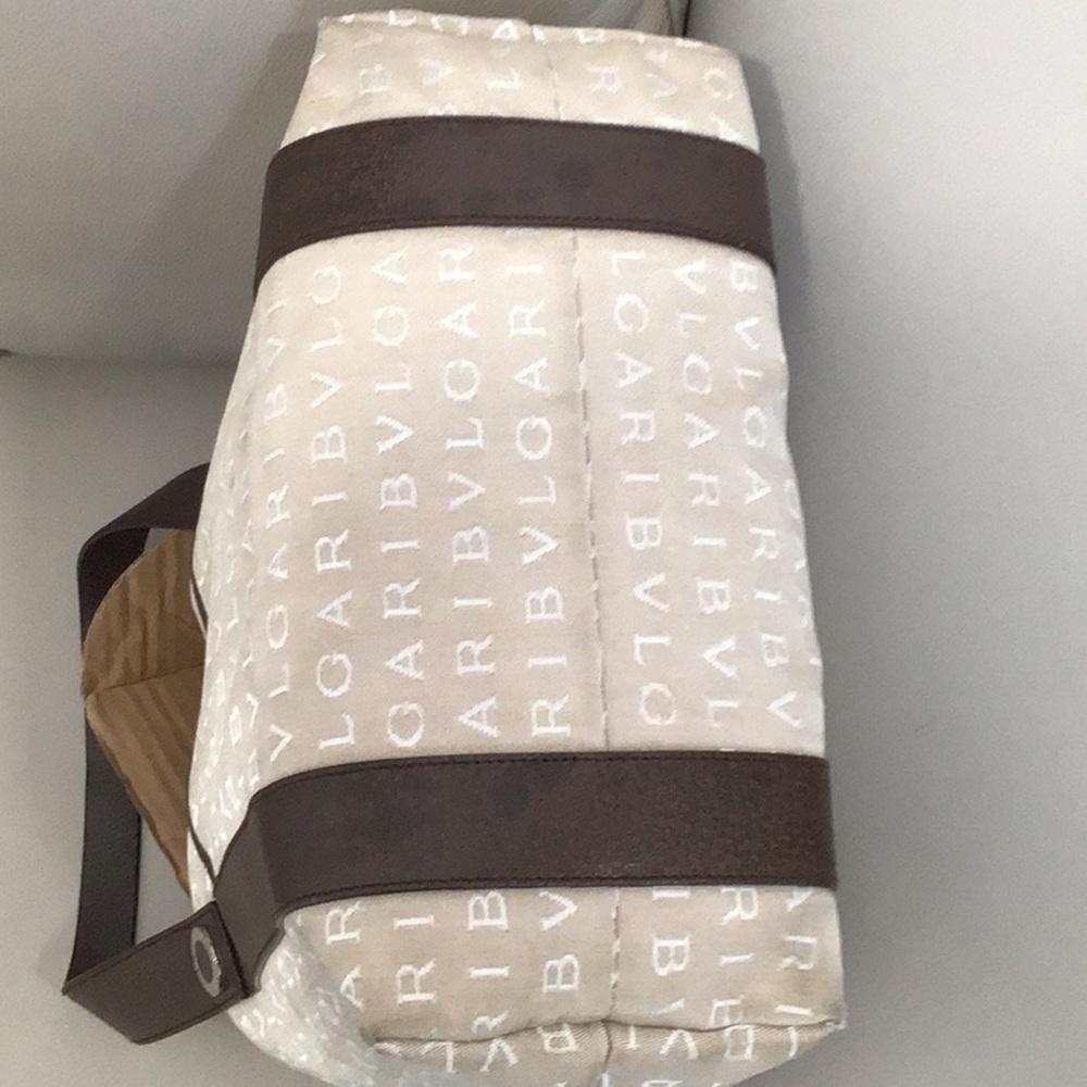 EUC.  BVLGARI Medium Tote Bag in Cream - Picture 11 of 14